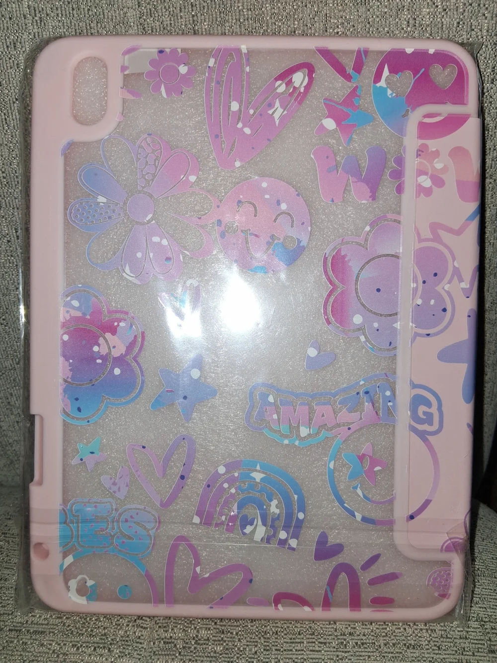 Ipad 11 Pink Pastel Floral & Rainbow Tablet Case 11in